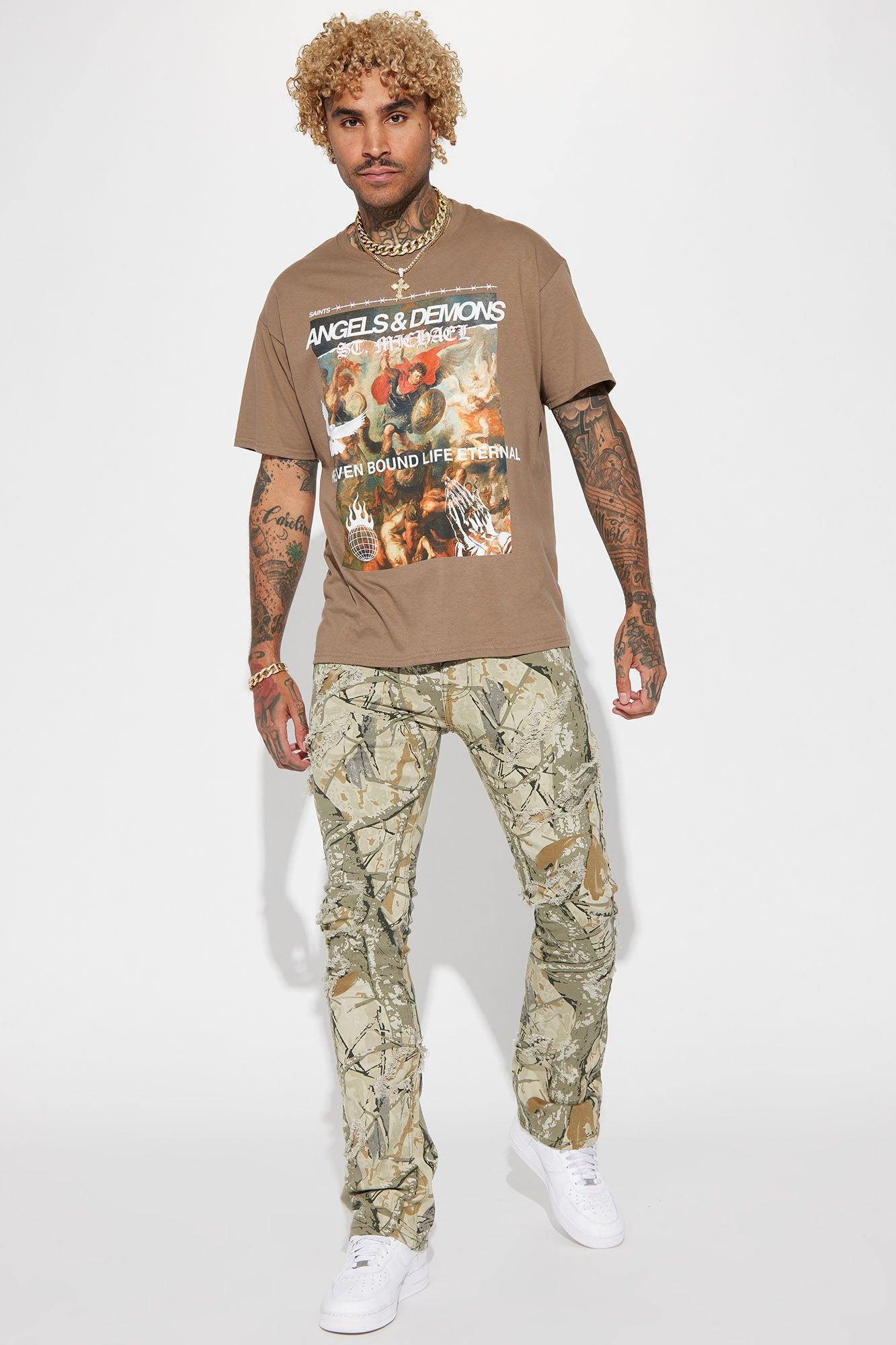 Get Into It Skinny Flared Pants - Camouflage Product Image