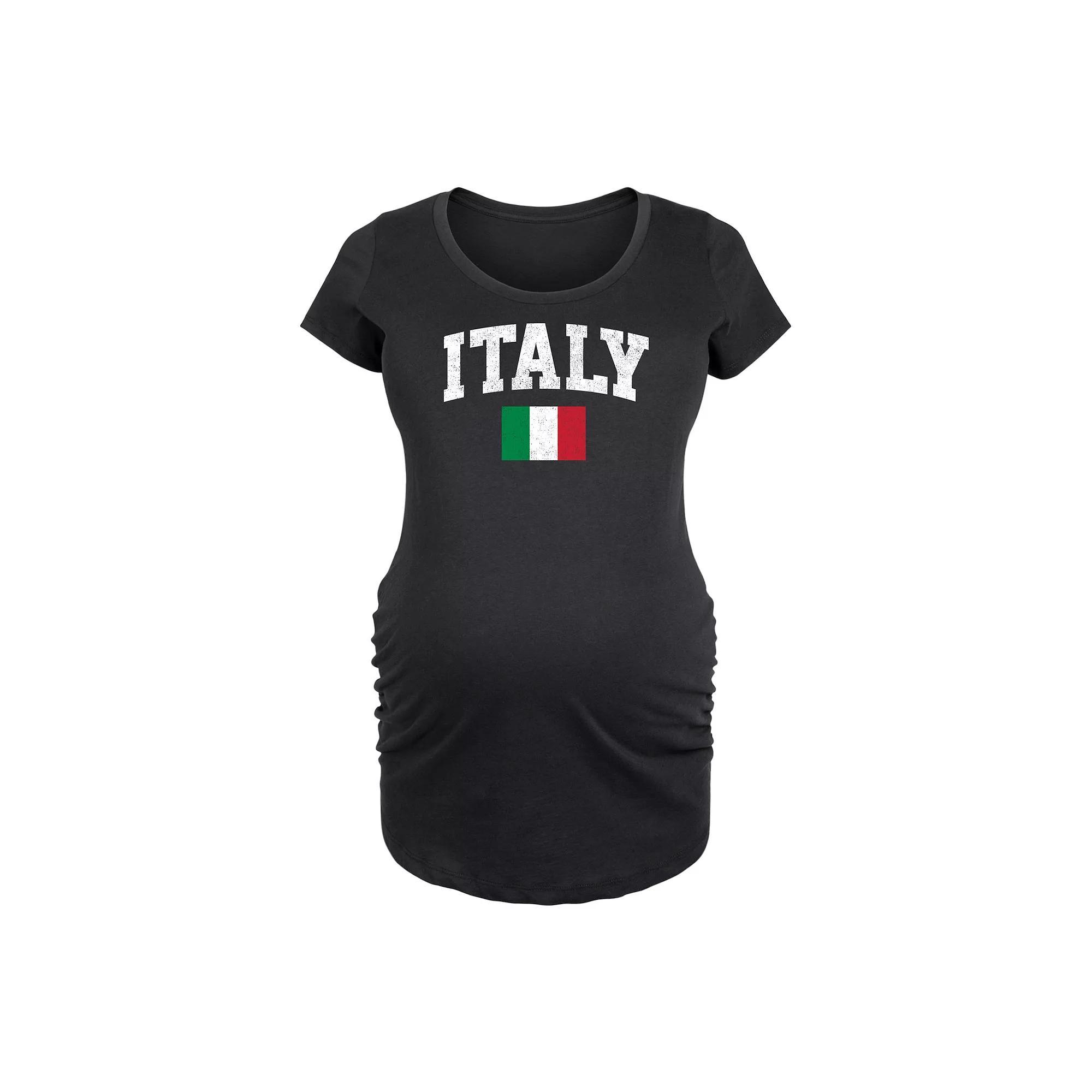 Maternity Italy Flag Graphic Tee, Women's, Size: XXL-MAT, Black Product Image