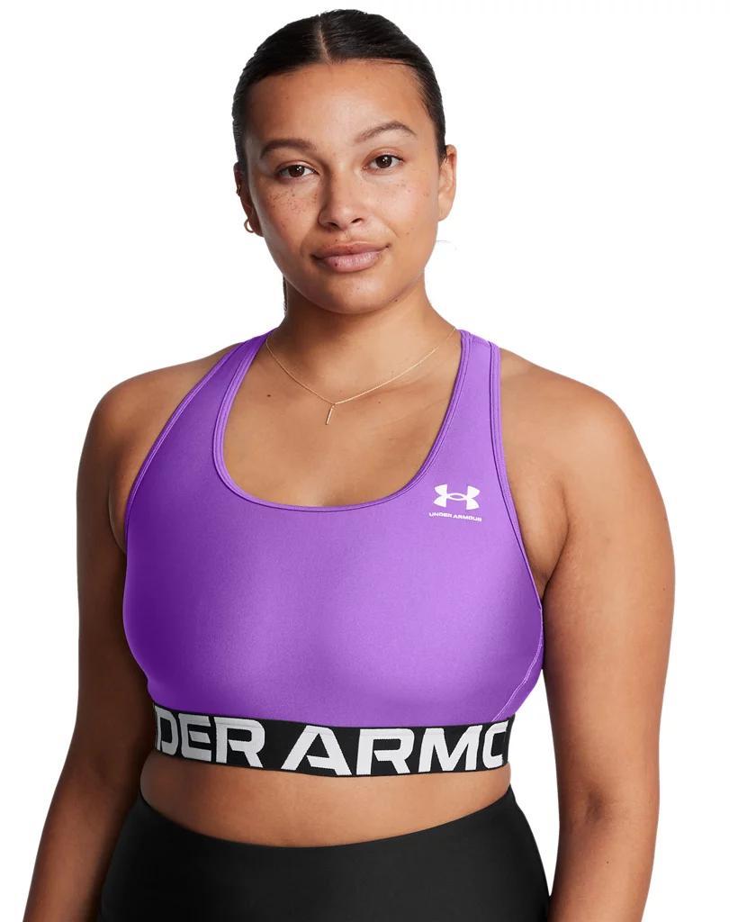 Women's HeatGear® Armour Mid Branded Sports Bra Product Image