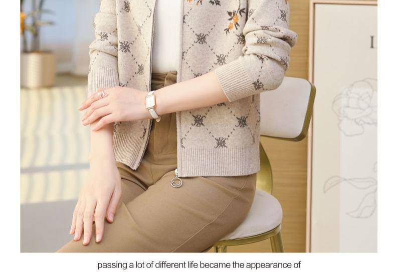 Floral Zip Cardigan Product Image