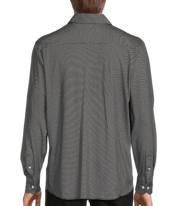 Hart Schaffner Marx State Street Essentials Albini 4FLEX Long Sleeve Mini Floral Coat Front Shirt Product Image