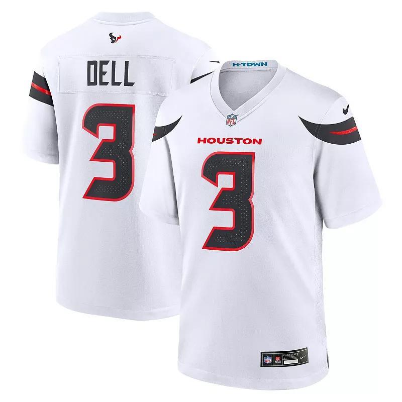 Men's Nike Tank Dell  White Houston Texans Game Jersey, Size: 2XL Product Image