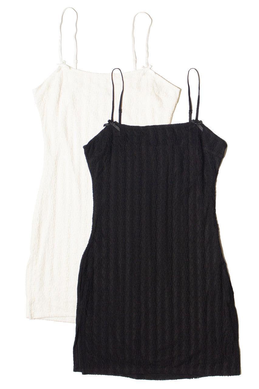 Bow Detail Lined Lace Mini Dress Product Image