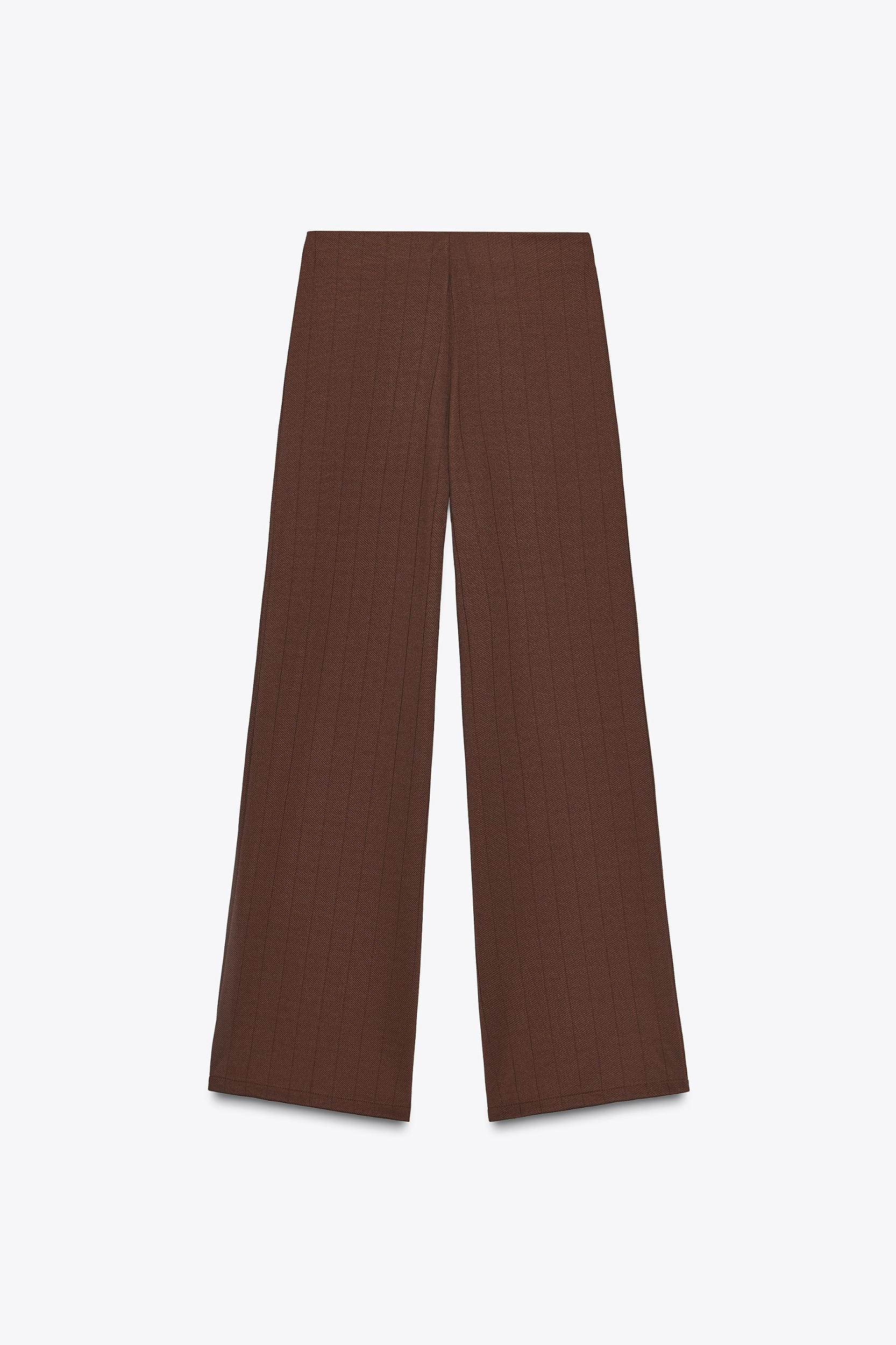 TWILL WIDE LEG PANTS Product Image