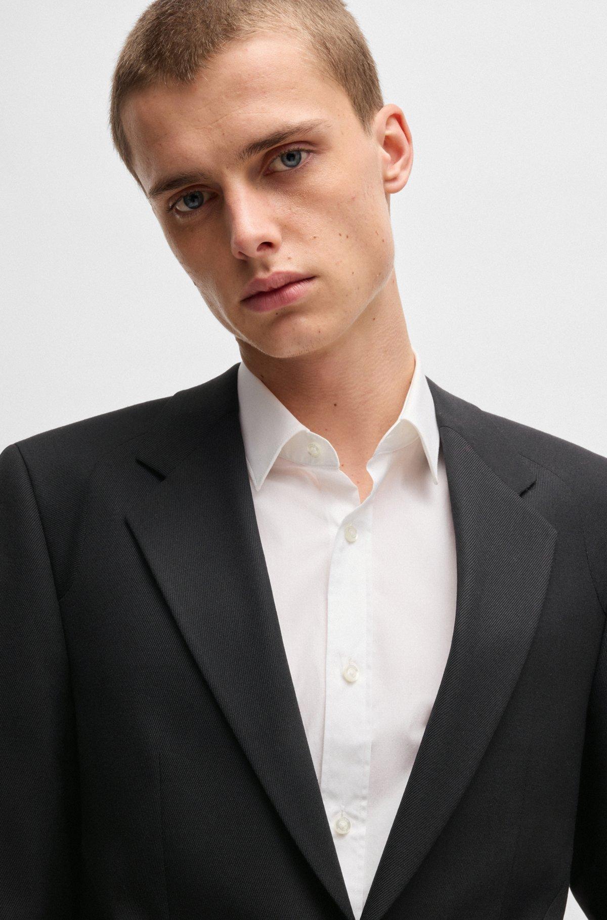 Slim-fit suit jacket in wool twill Product Image