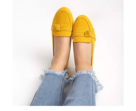 Journee Marci Womens Loafers Yellow Product Image