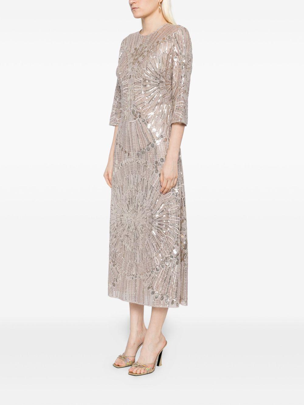 embroidered midi dress Product Image