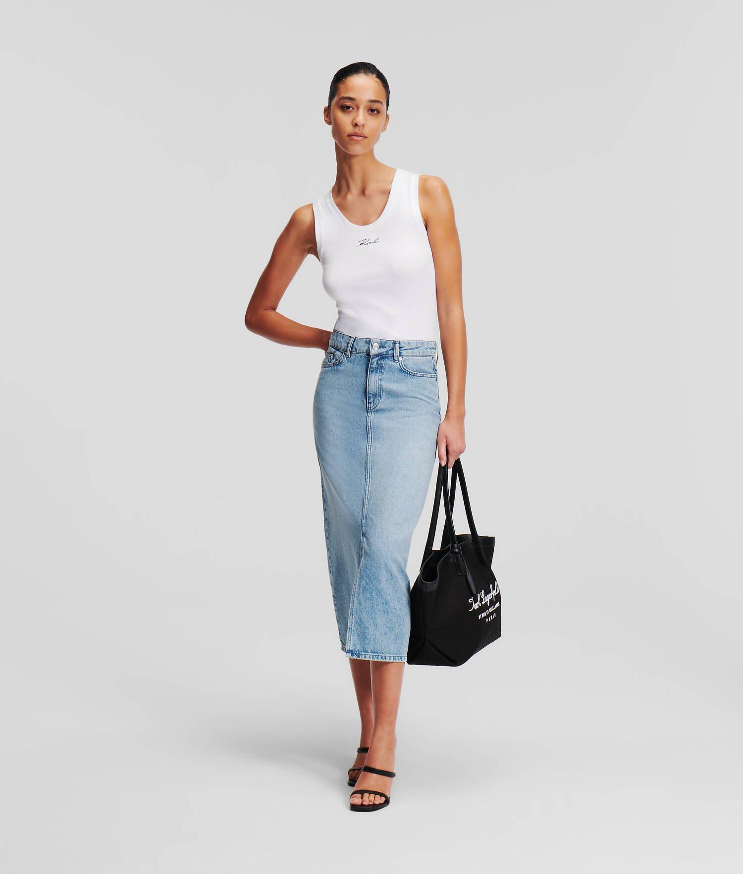 DENIM MAXI SKIRT Product Image