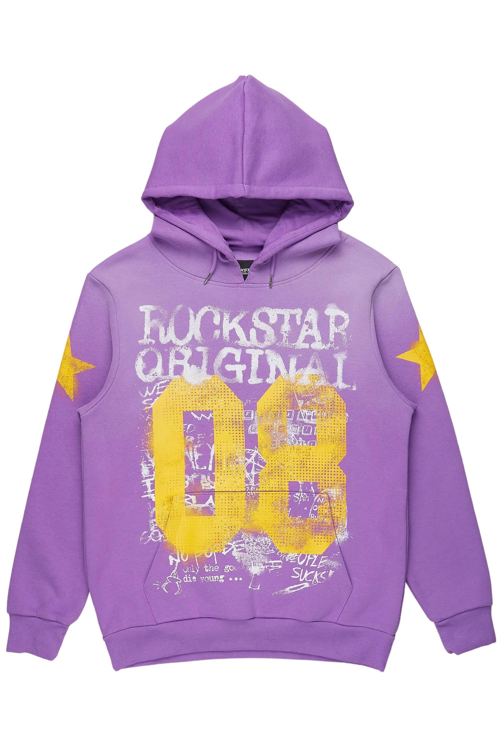 Aaliyah Purple Oversized Hoodie Female Product Image