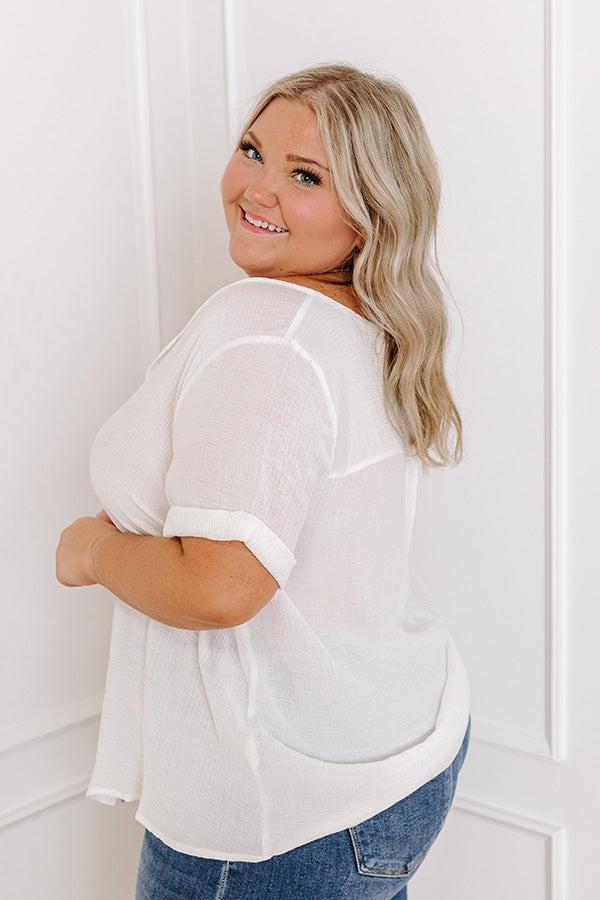 Coastal Breeze Shift Top in White Curves Product Image