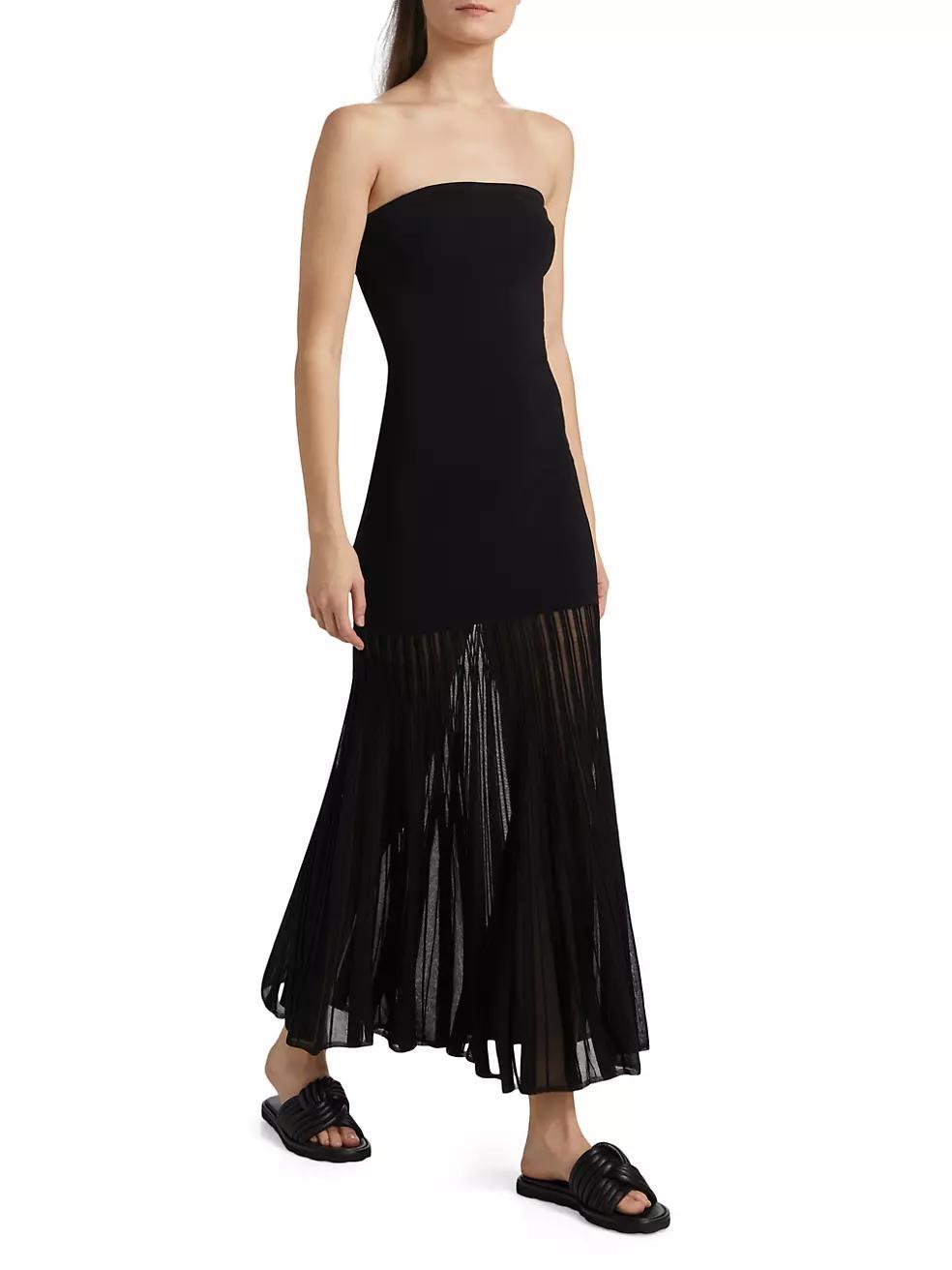 Semi-Sheer Strapless Maxi Dress Product Image