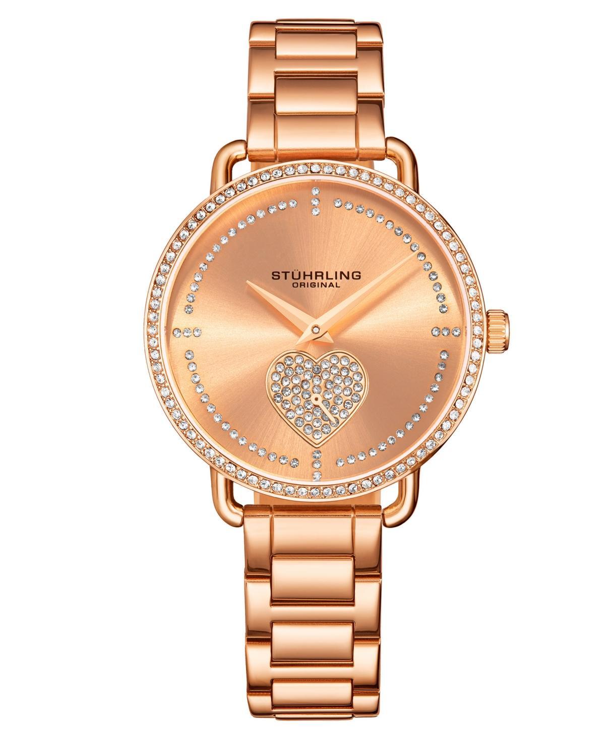 Stuhrling Womens Rose Gold Stainless Steel Bracelet Watch 38mm Product Image