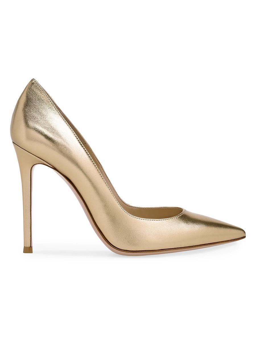 Womens 105MM Metallic Leather Pumps Product Image