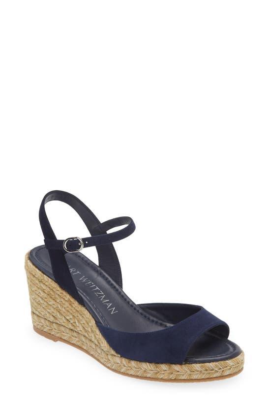 STUART WEITZMAN Tia Espadrille Wedge Sandal In Black Product Image