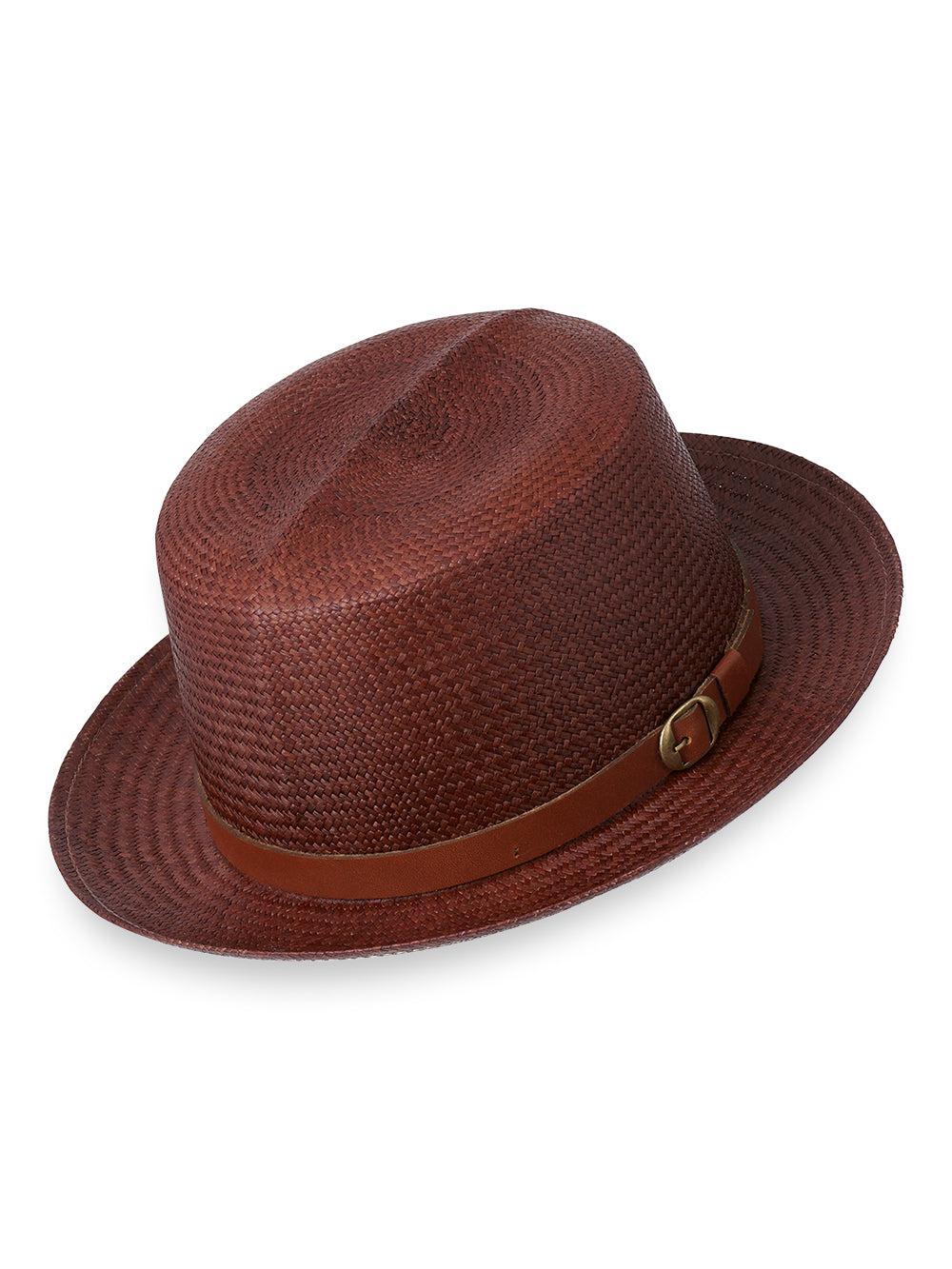 Panama Fedora With Leather Band - Copper Product Image