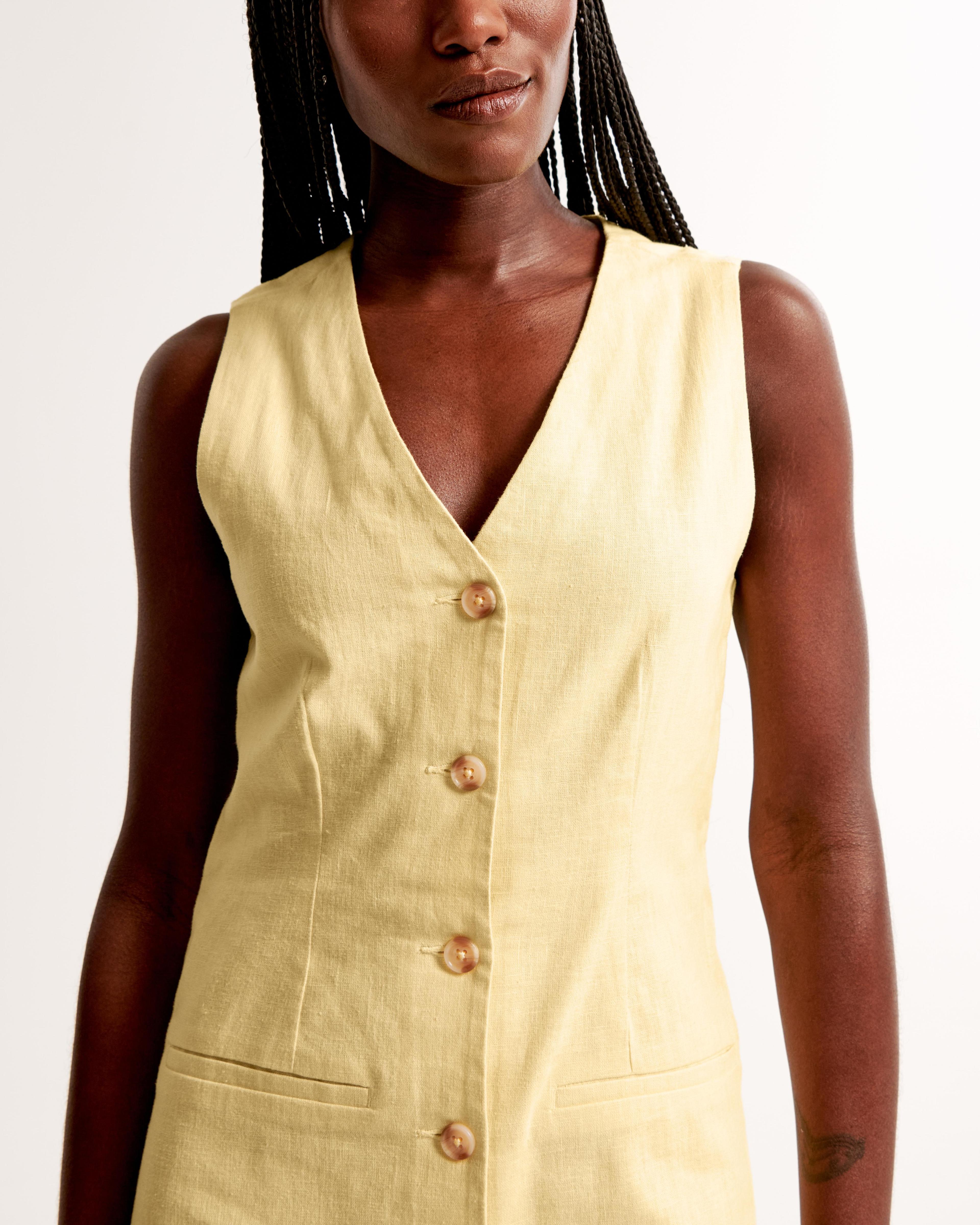 The A&F Mara Linen-Blend Vest Mini Dress Product Image