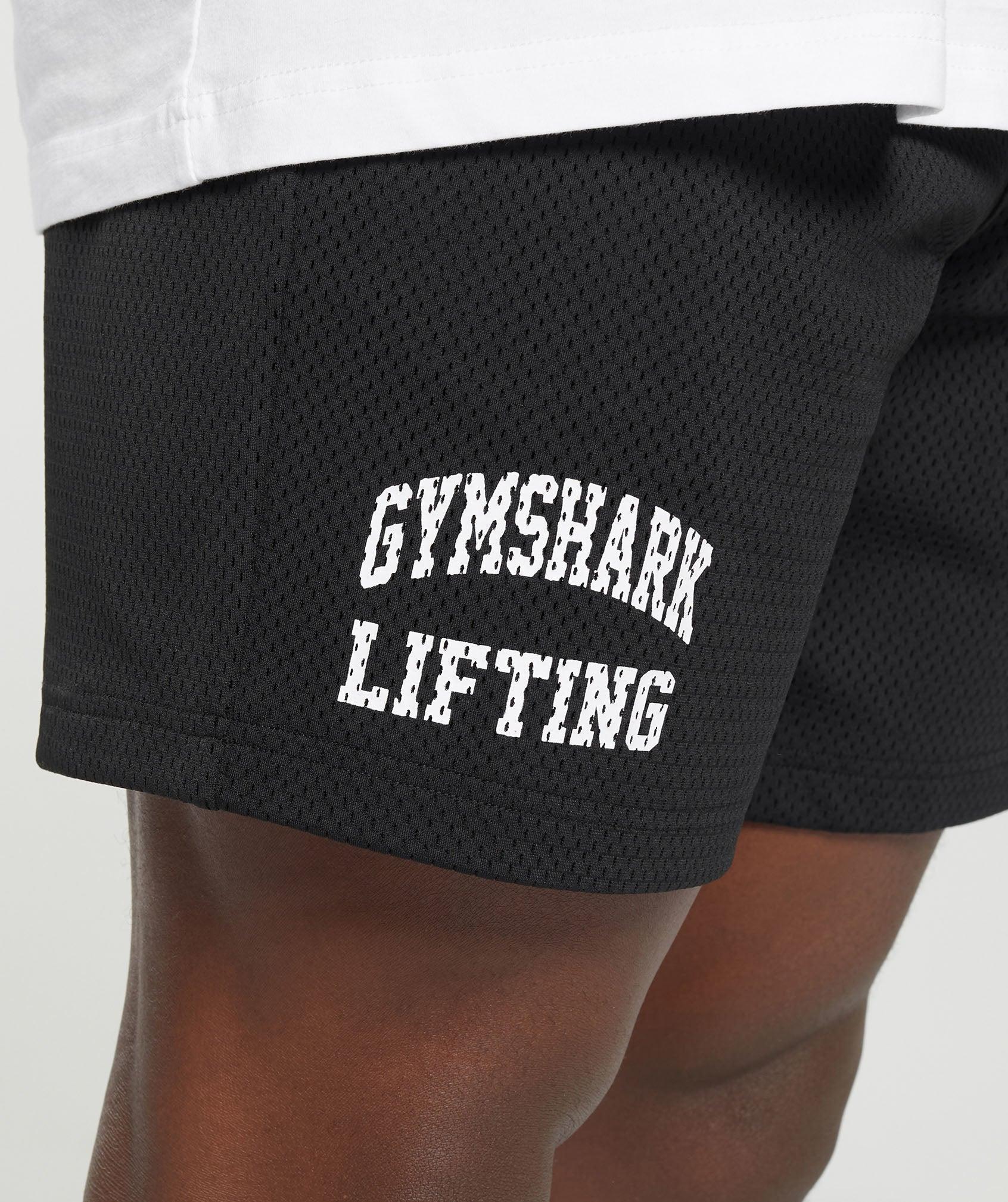 Gymshark Lifting Mesh 7" Shorts - Black Male Product Image