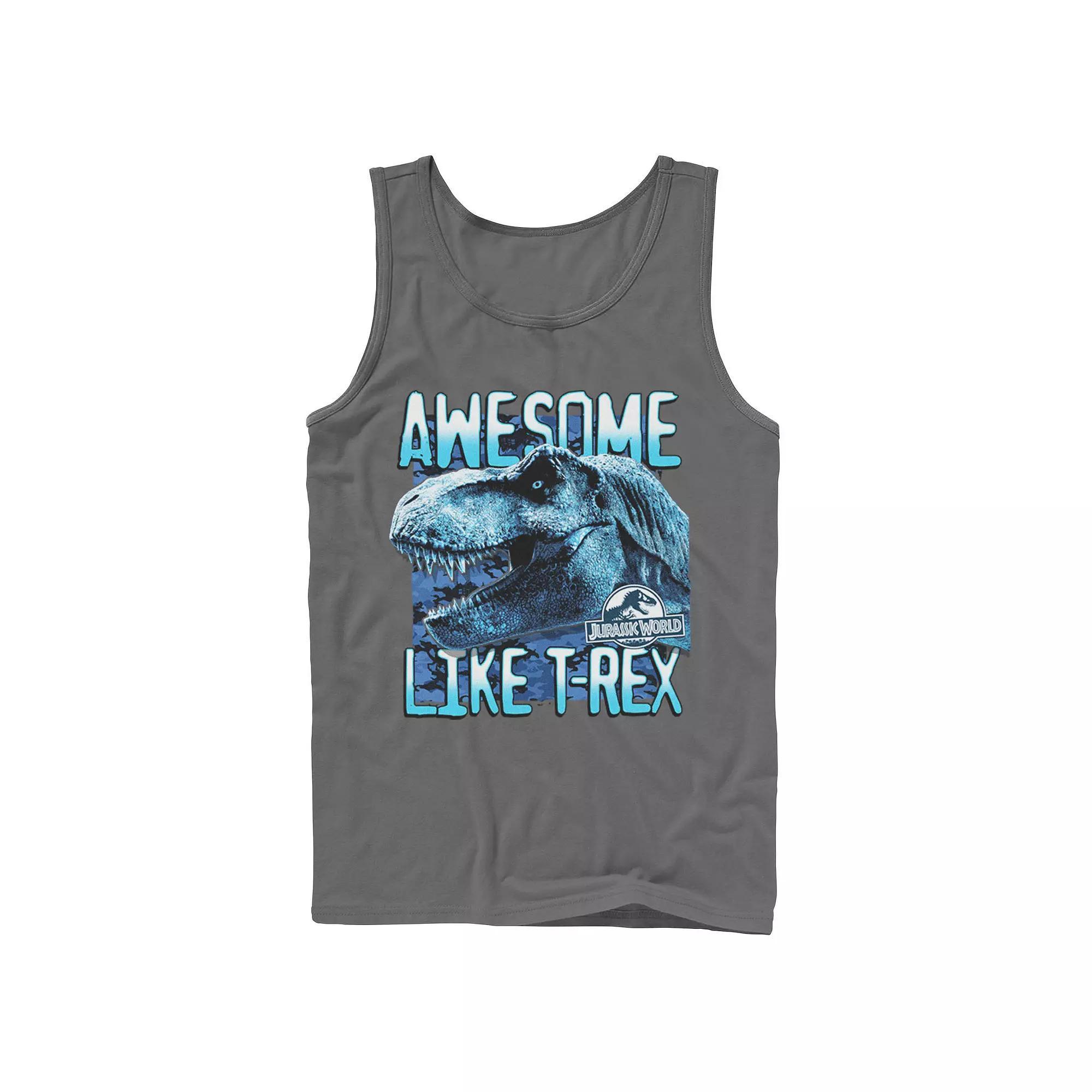 Men's Jurassic World Two Awesme Lke T-Rex Tank Top,  Product Image