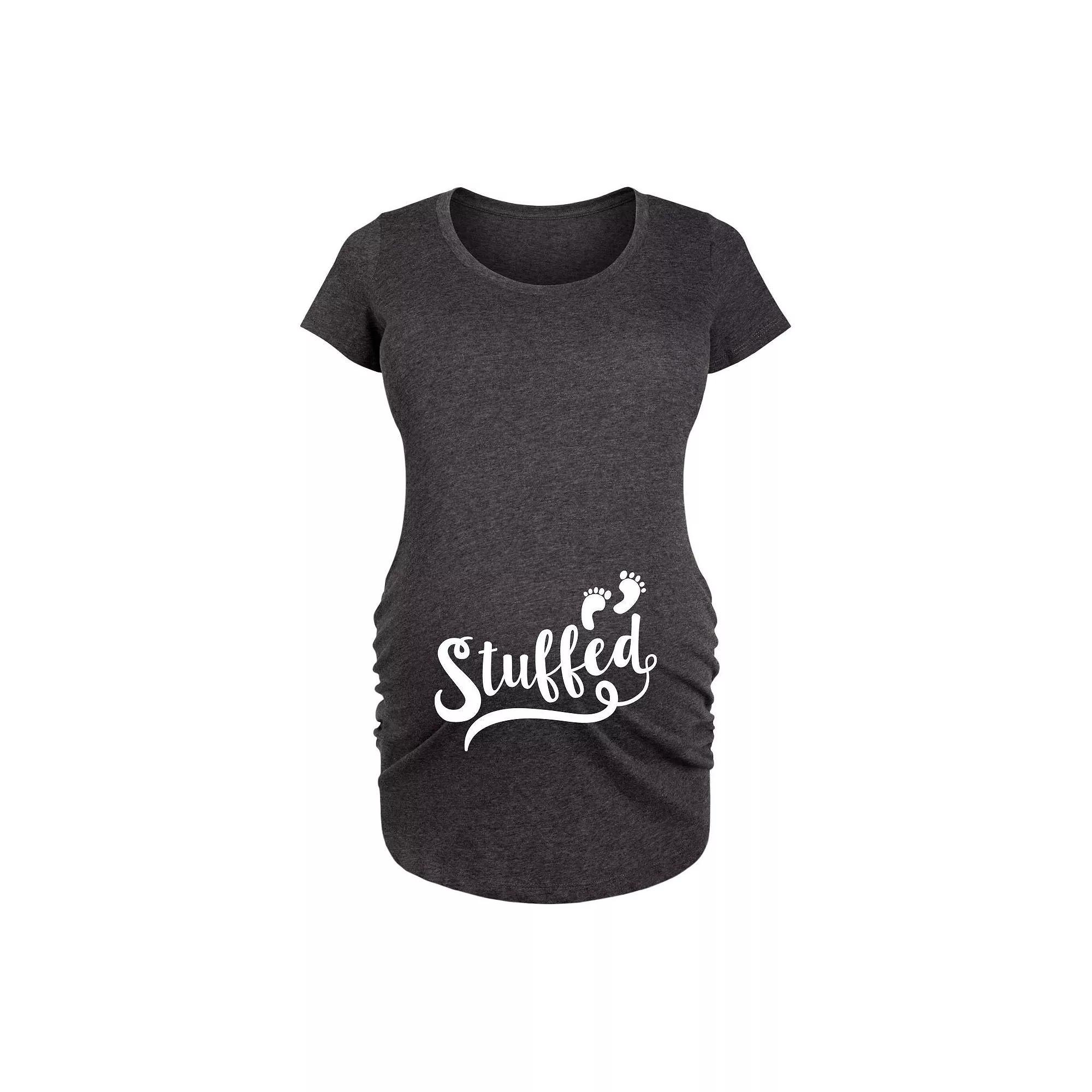 Maternity "Stuffed" Baby Footprints Graphic Tee, Women's,  Product Image