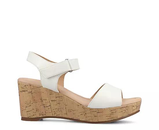 Journee Ranae Ankle Strap Platform Cork Women's Wedge Sandals,  Product Image