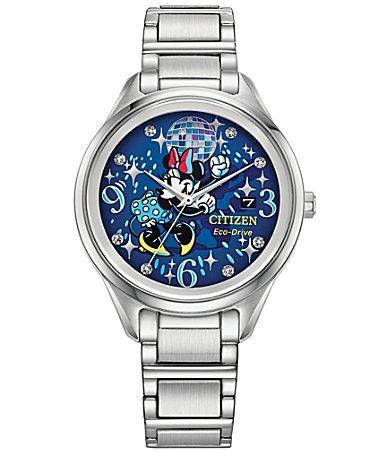 Citizen Womens Disney Collection Dancing Minnie Three Hand Stainless Steel Bracelet Watch Product Image