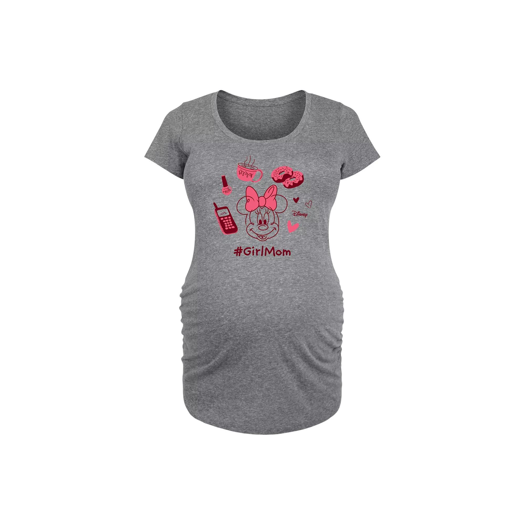 Disney's Minnie Mouse Maternity Girl Mom Graphic Tee, Women's,  Product Image