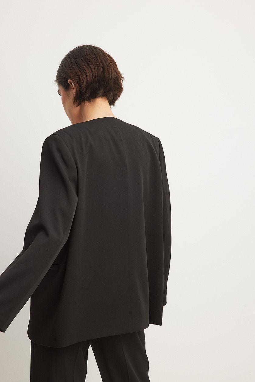 Straight Oversized No Lapel Blazer Product Image
