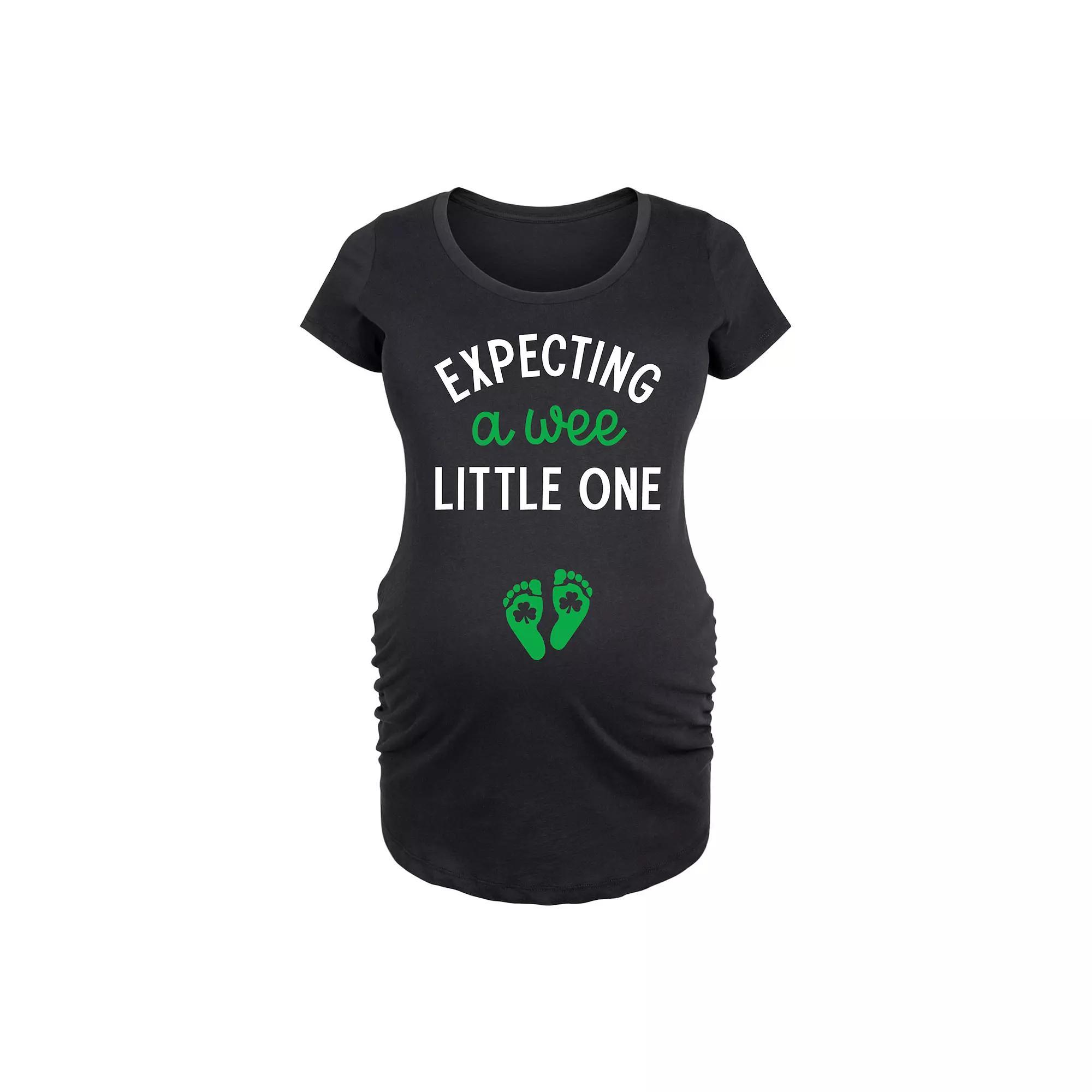 Maternity Expecting A Wee Little One Graphic Tee, Women's, Size: Medium-Mat, Black Product Image