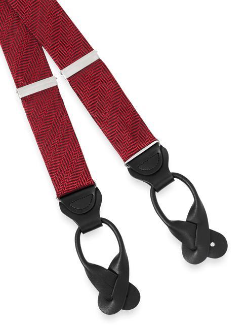 Herringbone Suspenders - Red Product Image