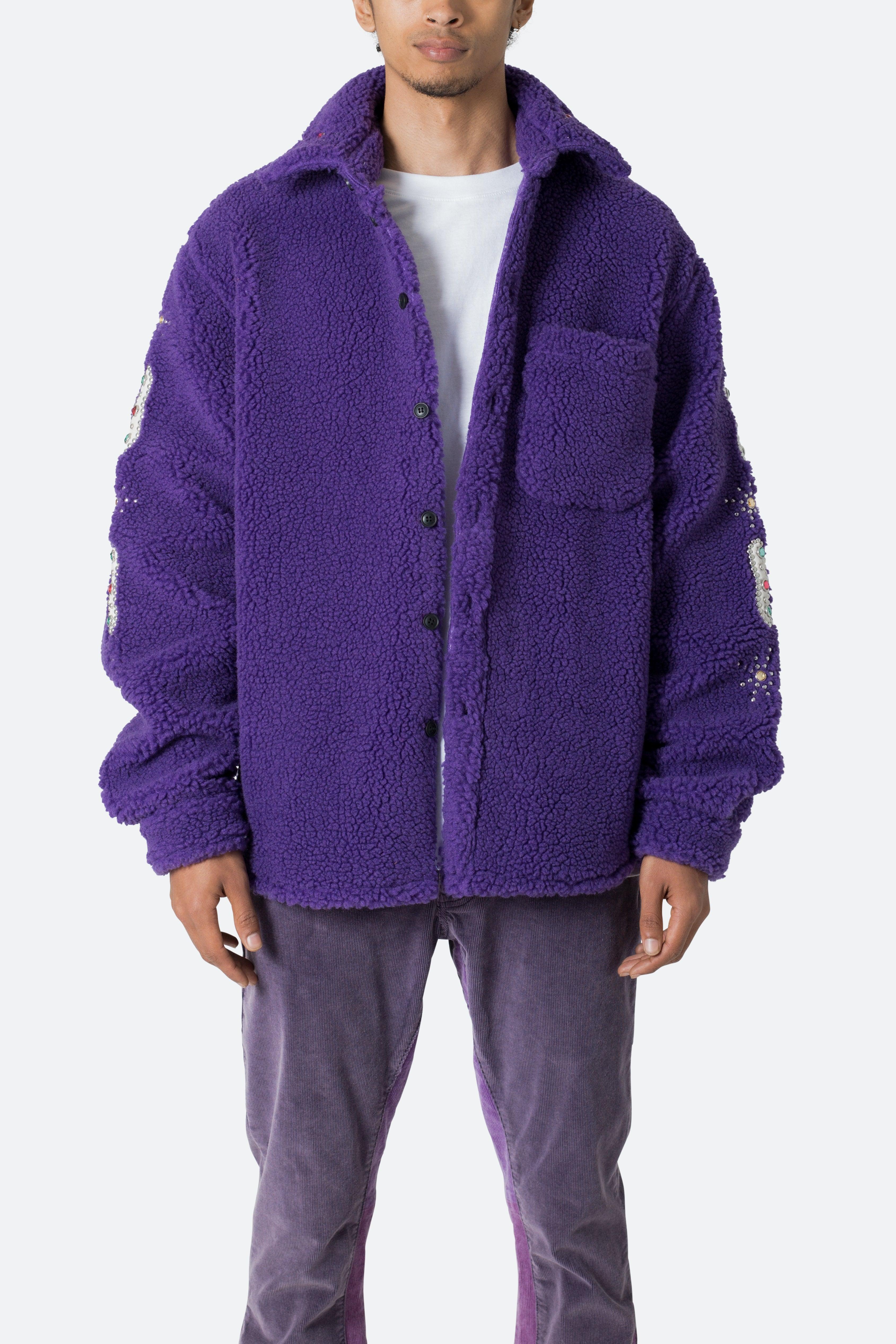 Jewel Sherpa Jacket - Purple Product Image