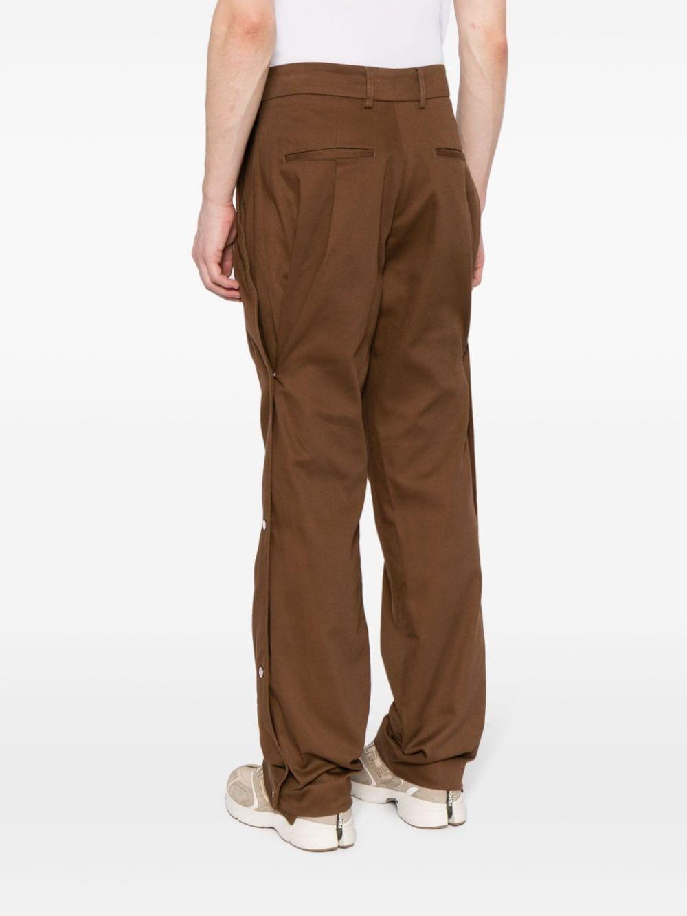 Straight-leg Chino Trousers In Brown Product Image