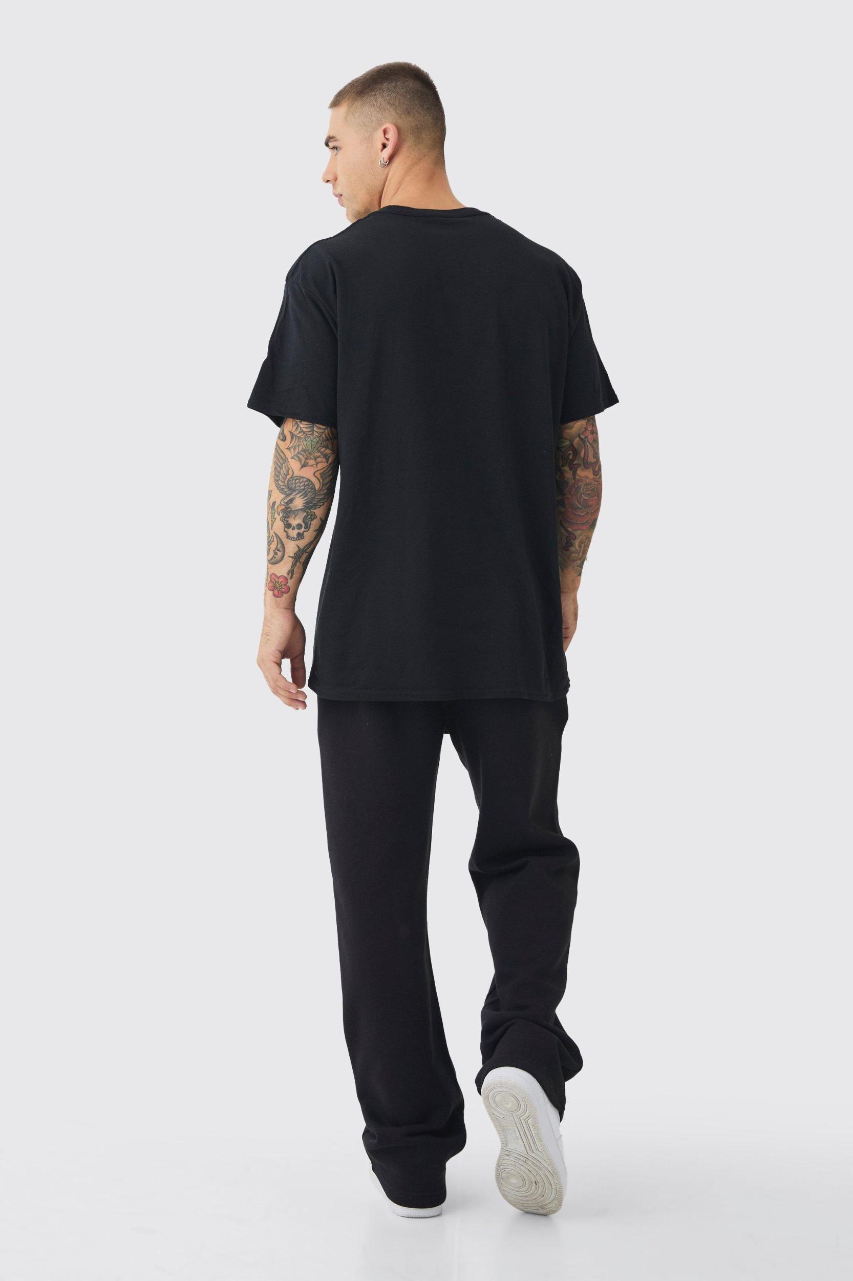 Oversized Death Row Records License Print T-shirt | boohooMAN USA Product Image
