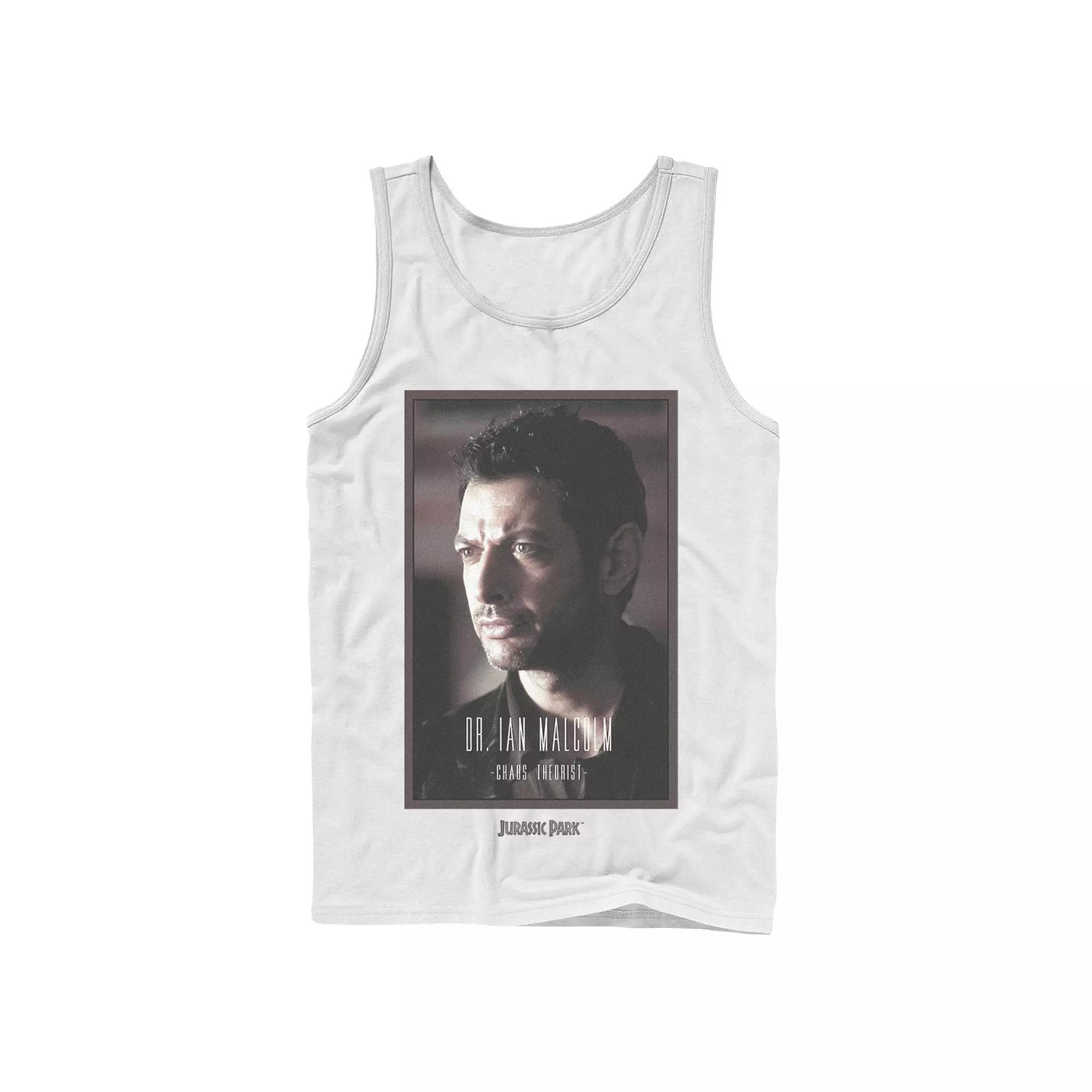 Men's Jurassic Park Dr. Ian Malcolm Chaos Theorist Graphic Tank Top,  Product Image