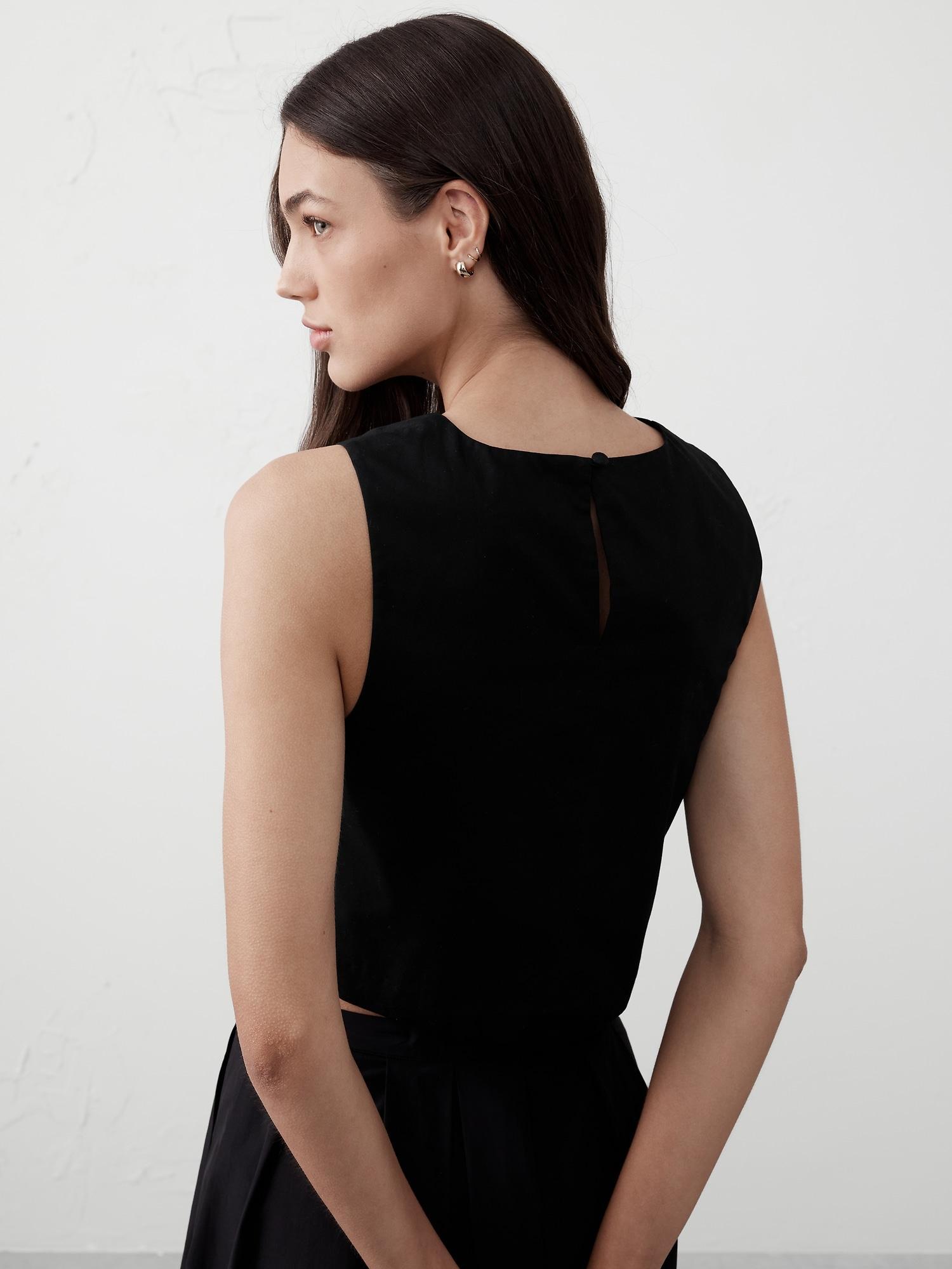 Cropped Poplin Top Product Image