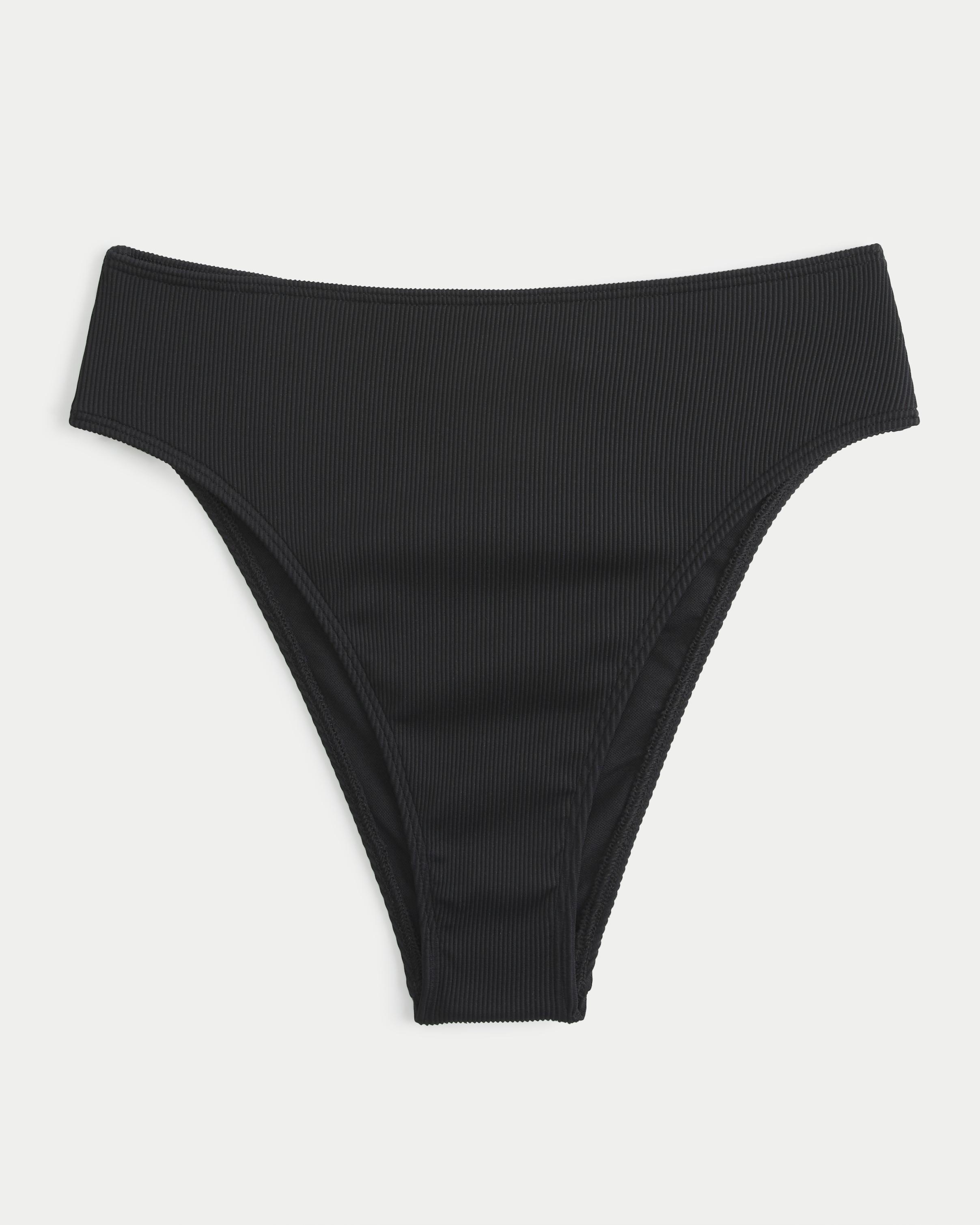 Gilly Hicks High-Waist Ribbed Cheeky Bikini Bottom Product Image