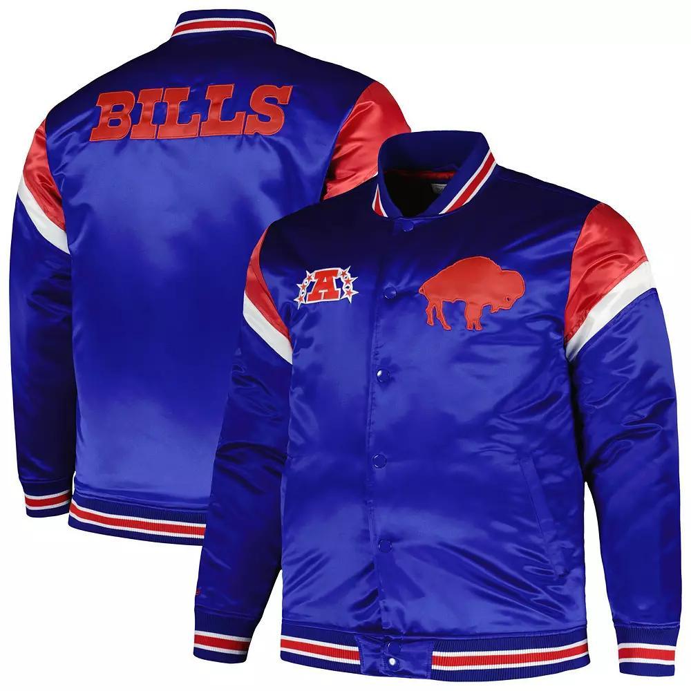 Mens Mitchell & Ness Royal Buffalo Bills Big & Tall Satin Full-Snap Jacket Product Image