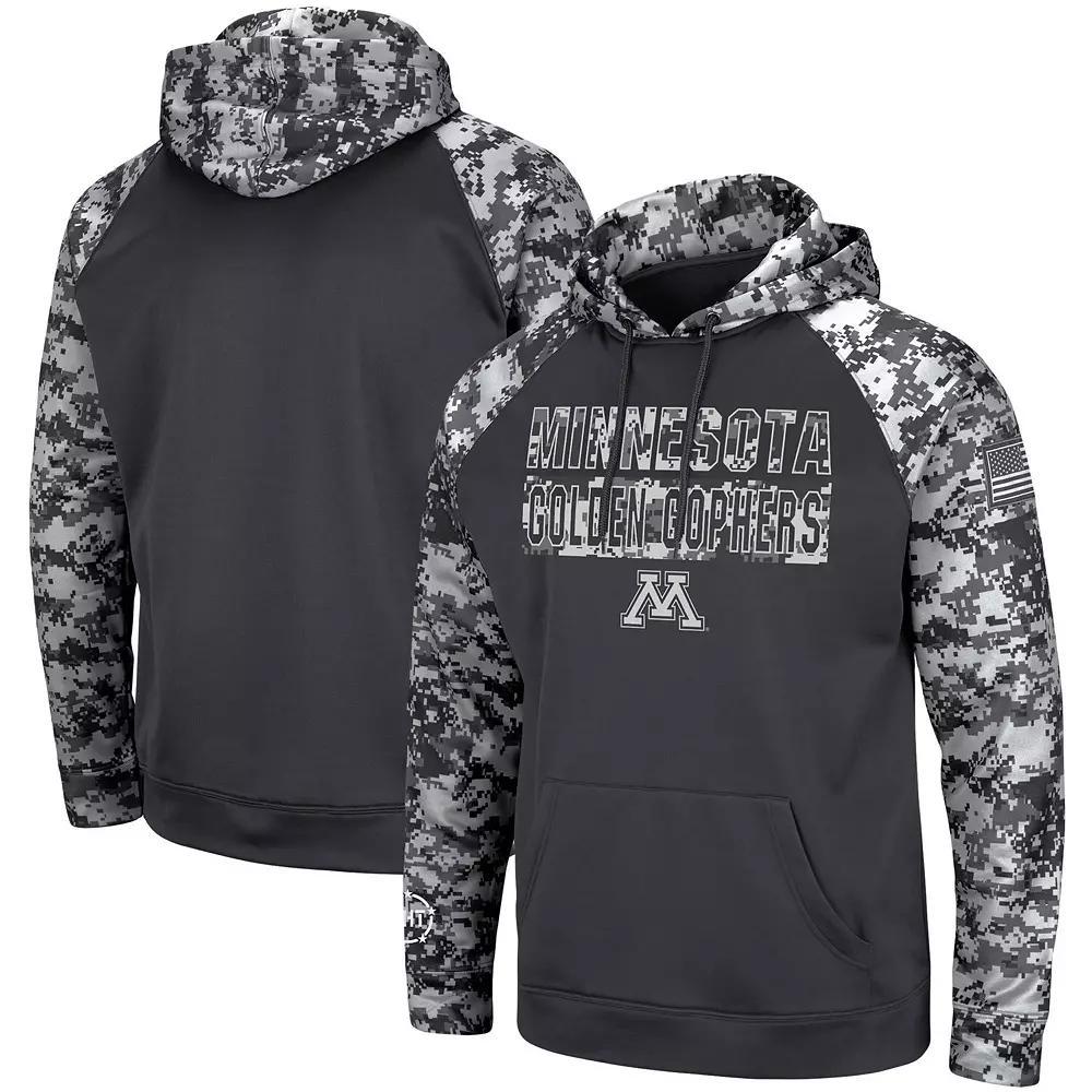 Men's Colosseum Charcoal Minnesota Golden Gophers OHT Military Appreciation Digital Camo Pullover Hoodie,  Product Image