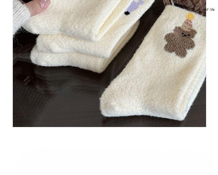 Fluffy Cartoon Animal Socks Set Product Image