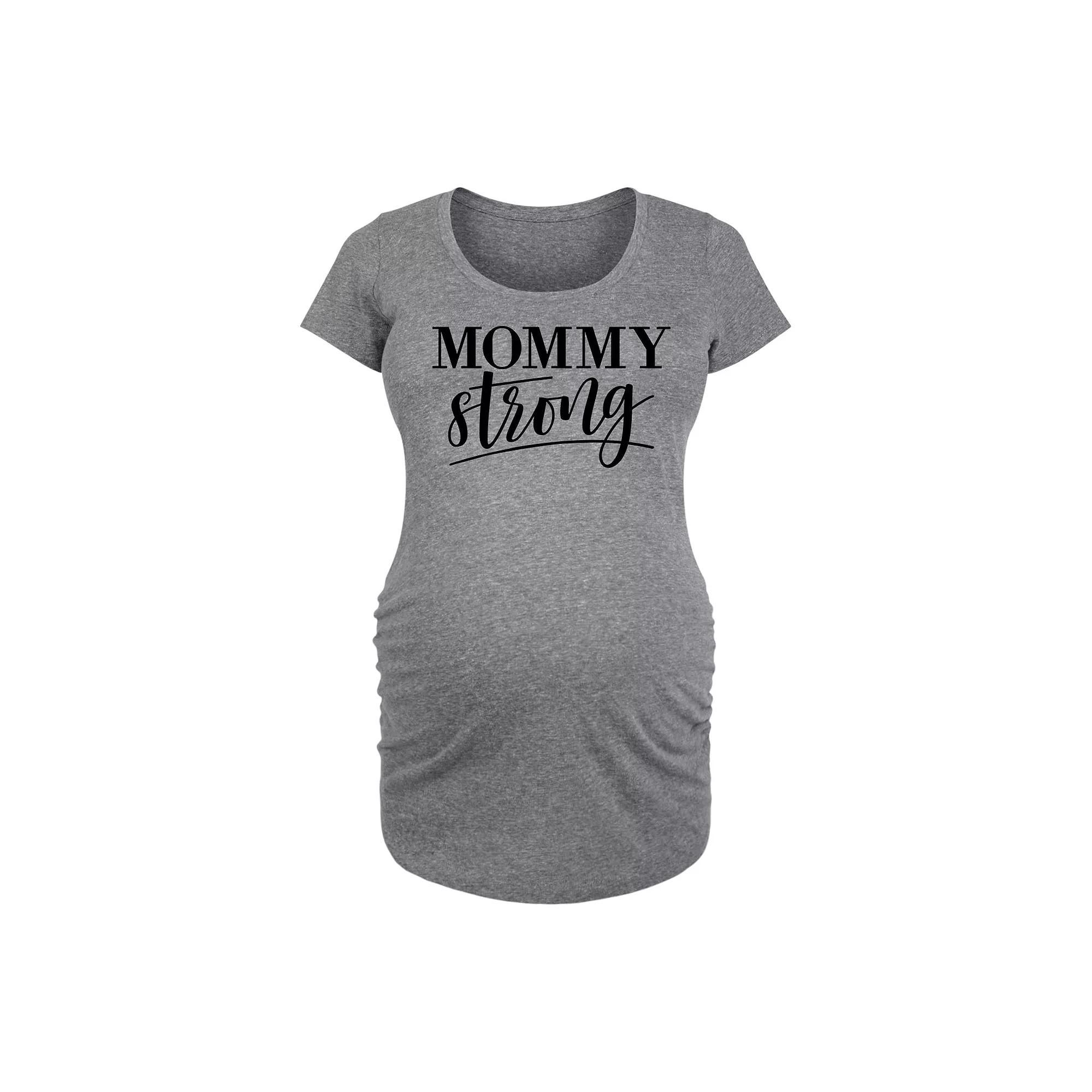 Maternity Mommy Strong Graphic Tee, Women's, Size: XL-Mat, Grey Gray Product Image