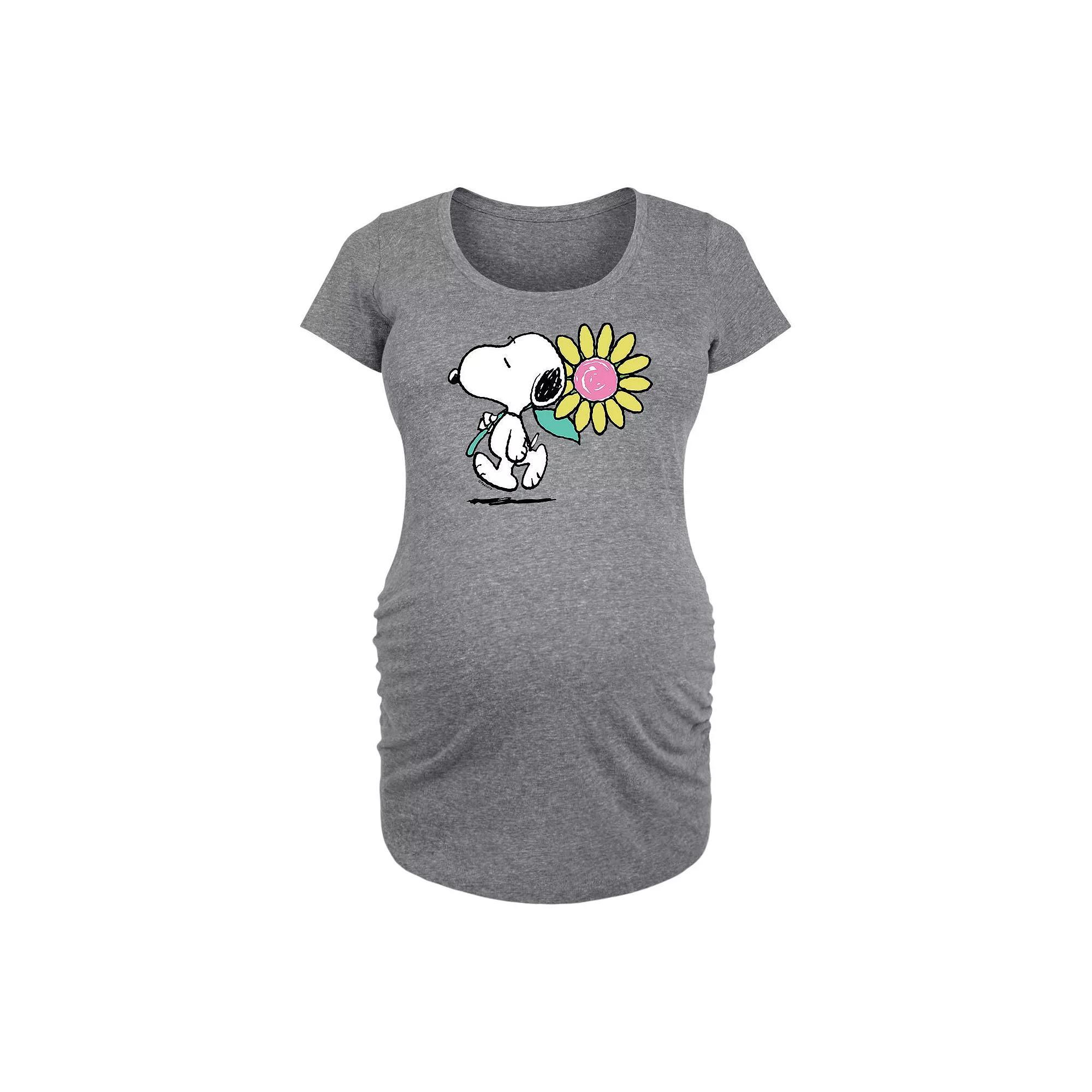 Maternity Peanuts Snoopy Daisy Graphic Tee, Women's,  Product Image