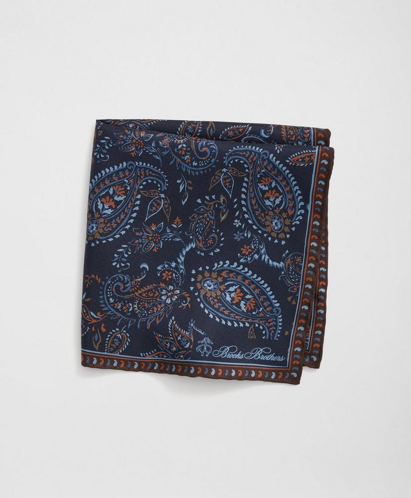 Large Paisley Silk Pocket Square Product Image