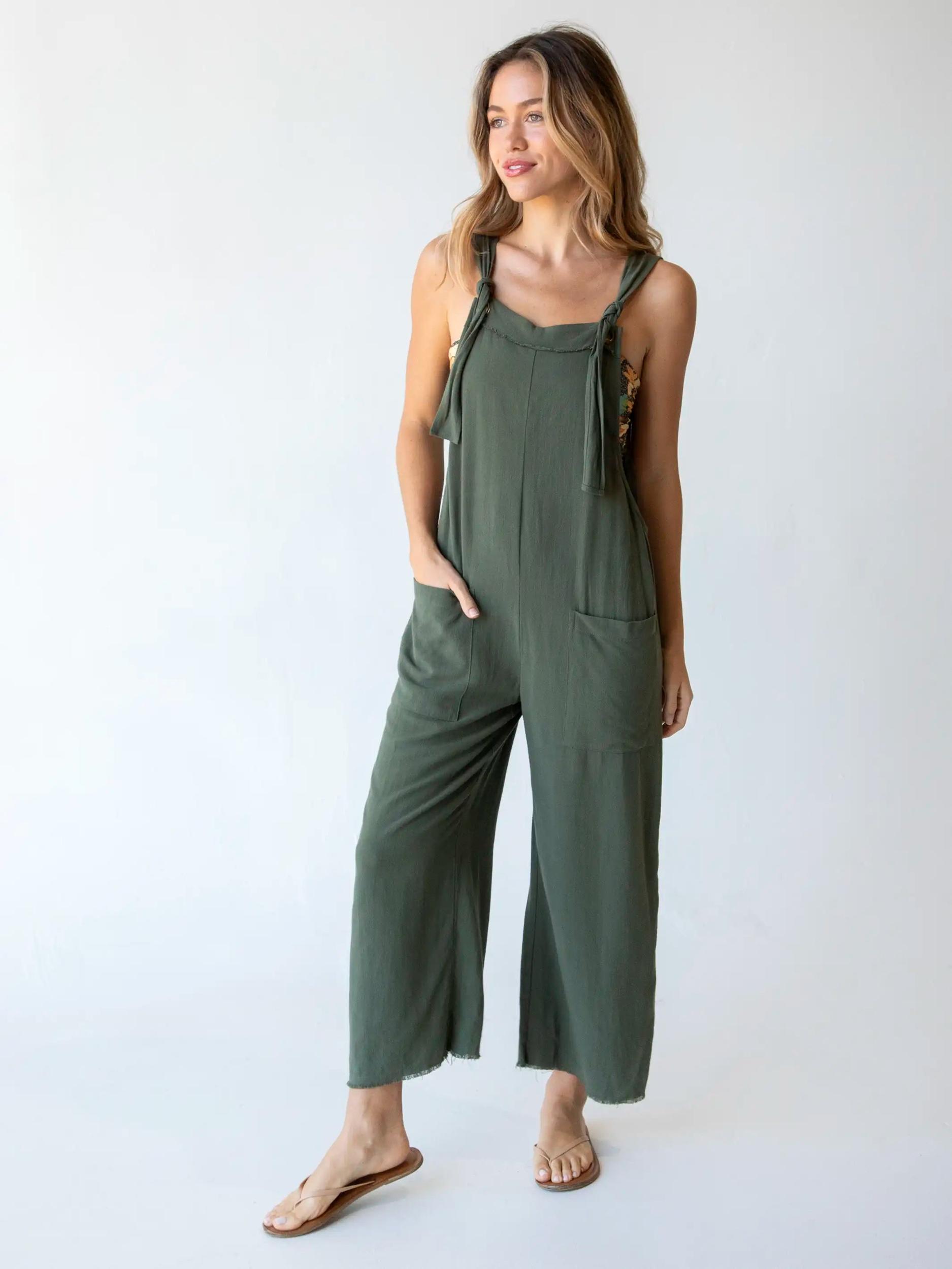 Carly Jumpsuit - Olive Product Image