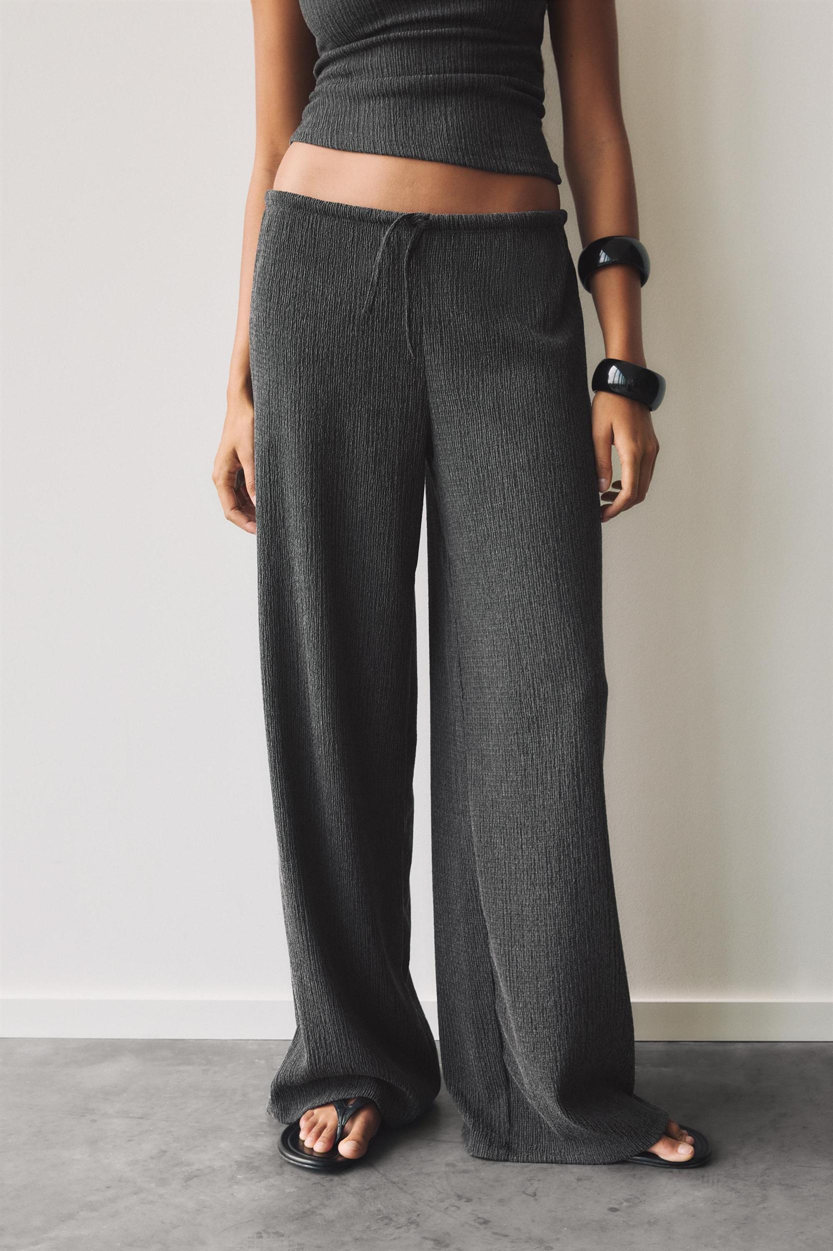 Wide-leg crepe pants Product Image