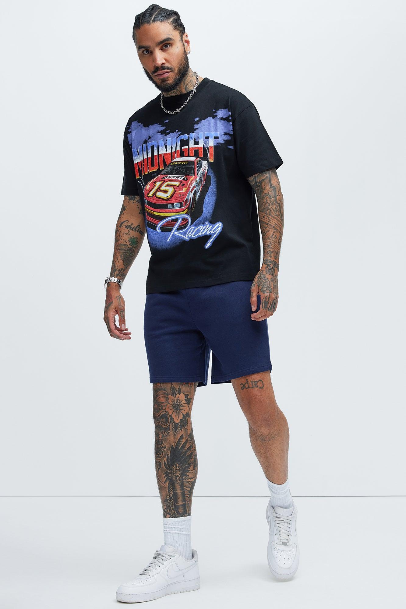 Midnight Racing Oversize Short Sleeve Tee - Black Product Image