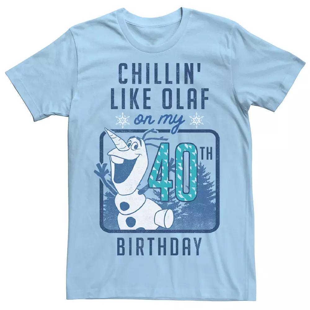 Disney's Frozen Olaf Men's Chillin' Like On My 40th Birthday Tee, Size: XXL, Light Blue Product Image
