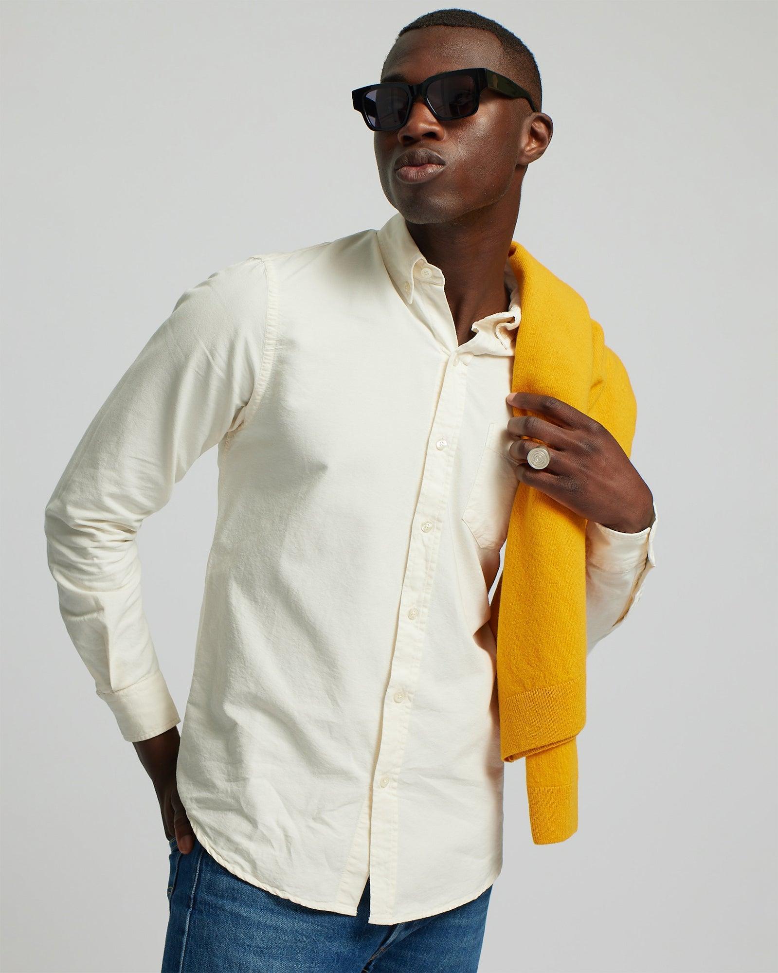 Organic Button Down Shirt - Hunter Green Product Image