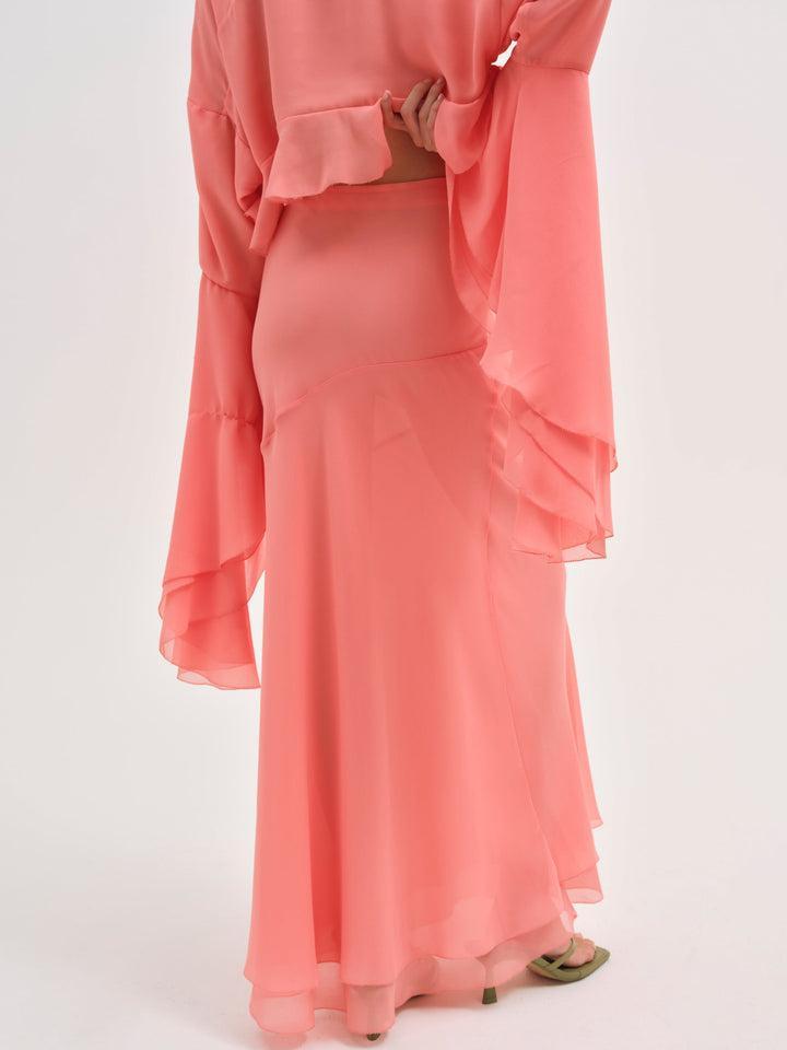 Joana Maxi Skirt — Peach Product Image
