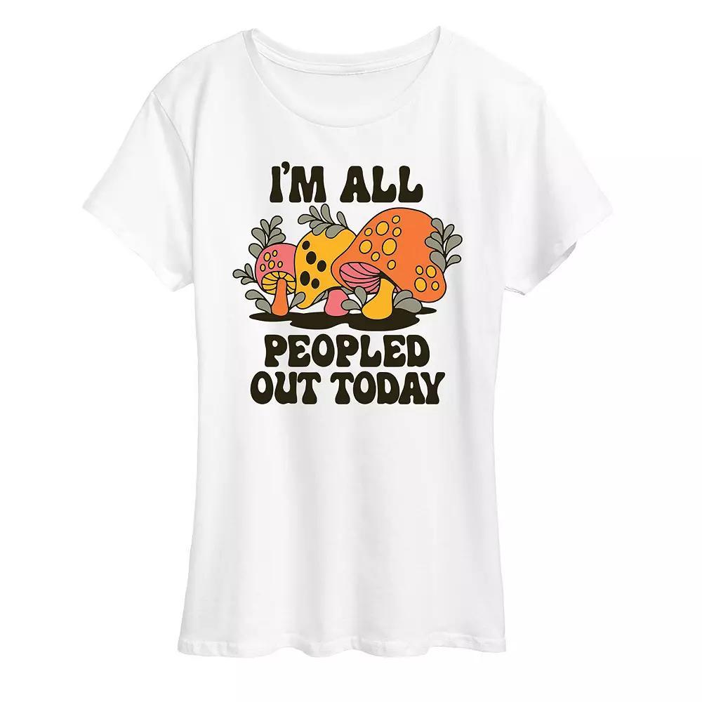 Women's I'm All Peopled Out Today Graphic Tee, Girl's, Size: Large, White Product Image