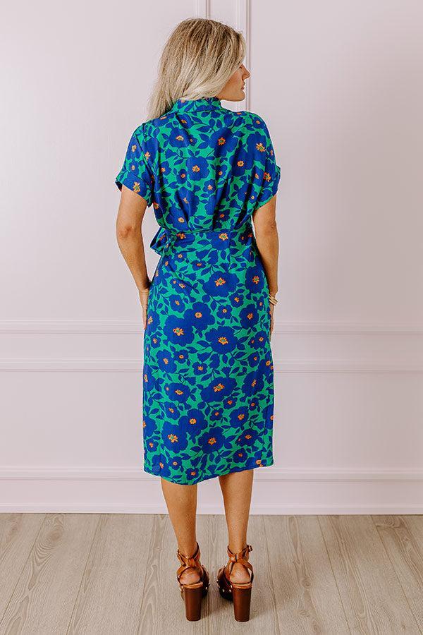 Botanical Garden Wrap Midi in Green Product Image