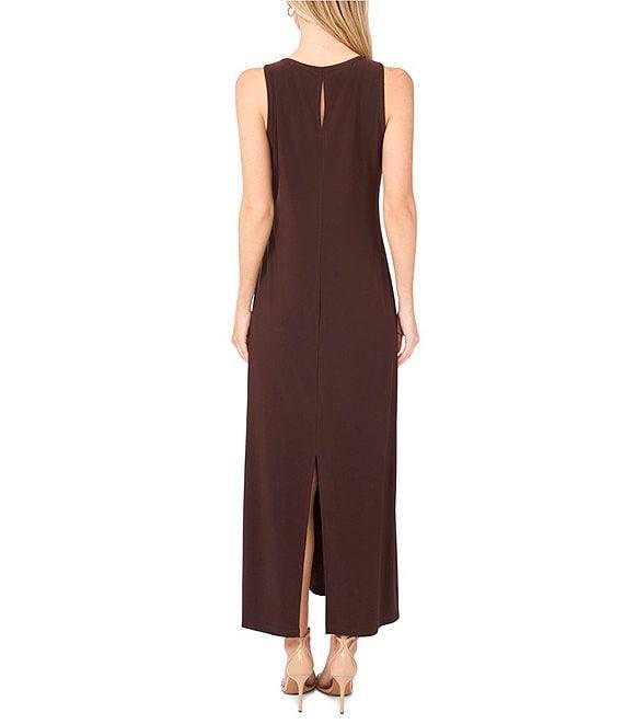 Vince Camuto Sleeveless Keyhole Back Crew Neck A-Line Maxi Dress Product Image